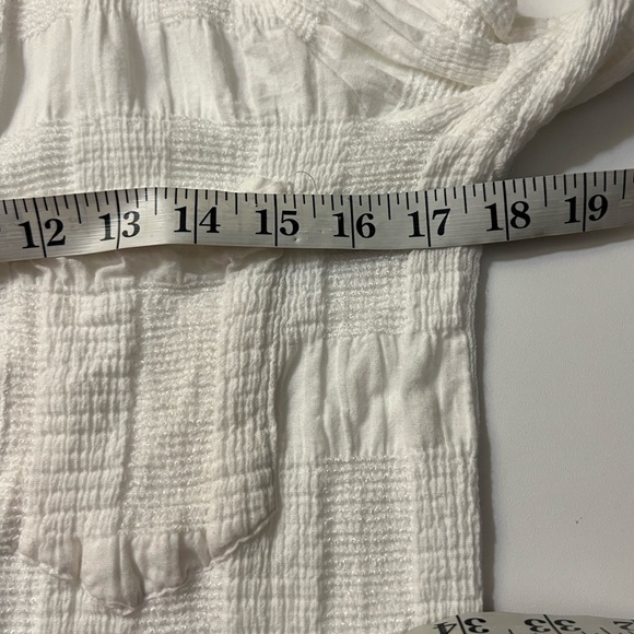 Umgee,Textured Natural White,Top,Cotton Chenille Blend,Button-Front Size Medium - Picture 11 of 14